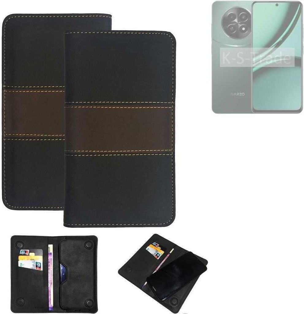 K-S-Trade Hülle Handyhülle kompatibel mit Realme Narzo 70x 5G Schutzhülle Walletcase Bookstyle Tasche Schutz Case Handytasche Wallet Cover