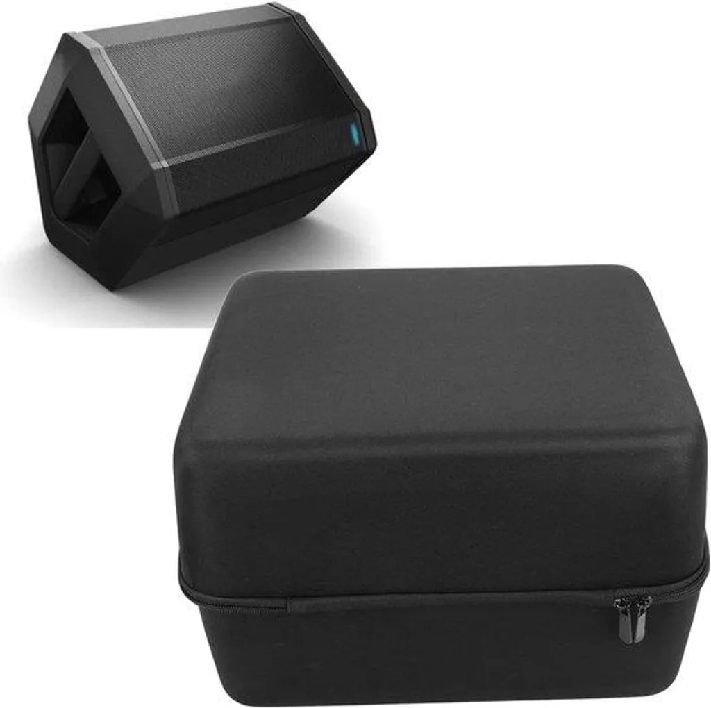 Mallette rigide enceinte Bluetooth, revêtement résistant et sangle nylon