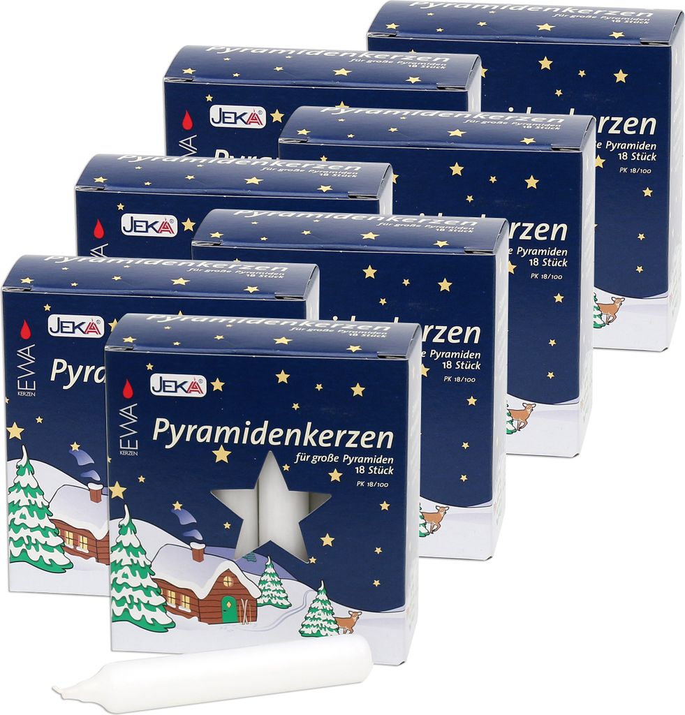 Pyramidová svíčka 18 bílá 18x105mm Obrázek produktu 13
