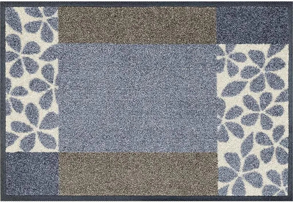 Tapis lavable Wash+Dry Florita Grey 40x60 cm avec semelle antidérapante