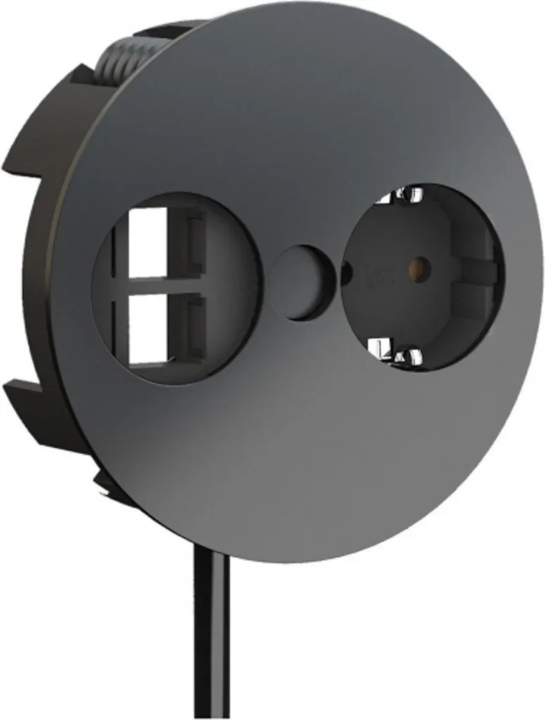 Gagnez de la Place sur votre Bureau avec la Prise TWIST Noir Keystone