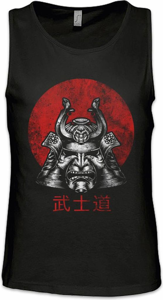 Urban Backwoods Bushido Samurai I, Ärmelloses T-Shirt, Farbe: Schwarz, Größe: 2XL