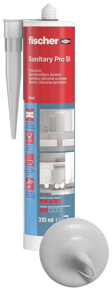 Sanitärsilicon DSSA GR 310ml (grau, RAL 7035) Produktbild 