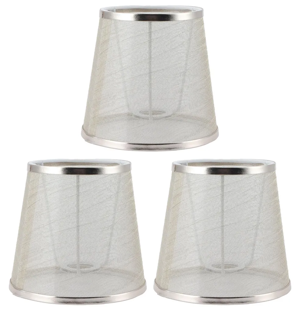 Petit Abat-jour Doré E14 Style Européen Meson en Tissu Haute Qualité x3