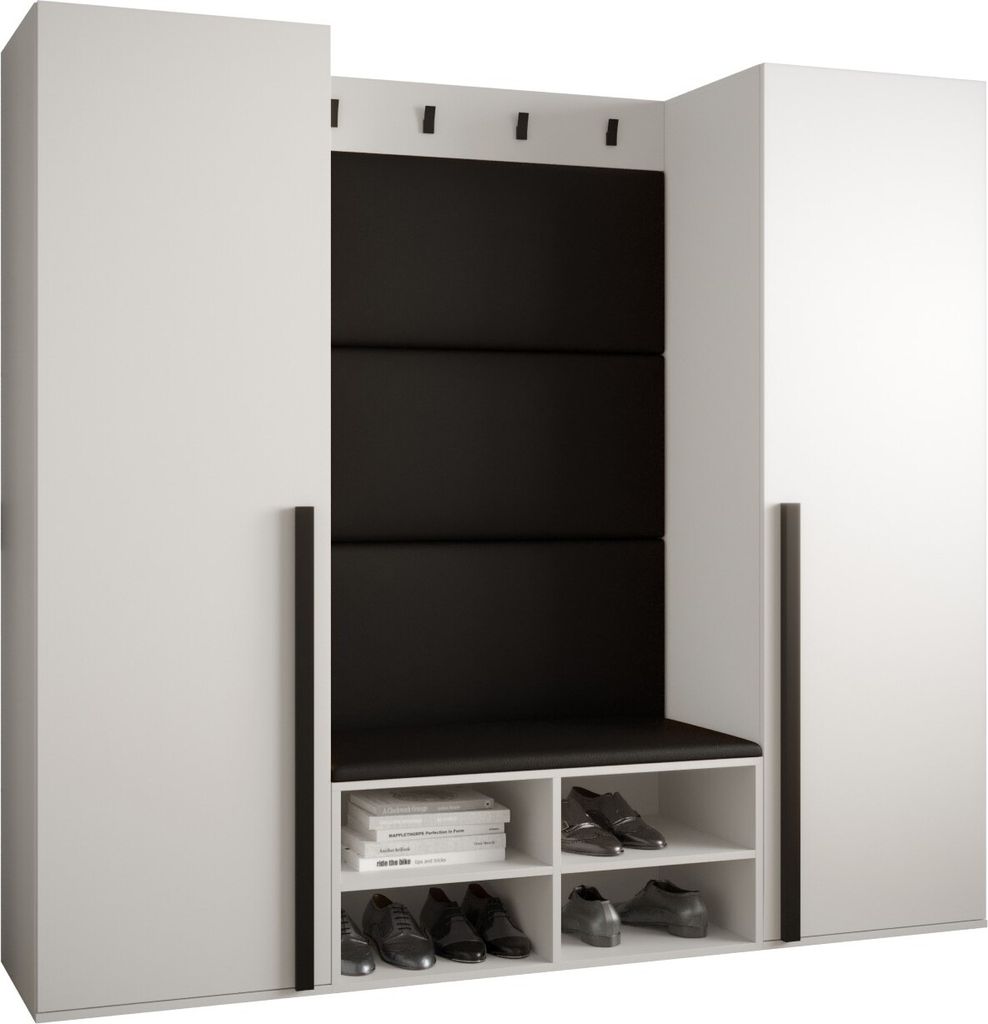 Garderobe MIRO Set 9 mit gepolsterten Paneelen Industrial Produktbild 