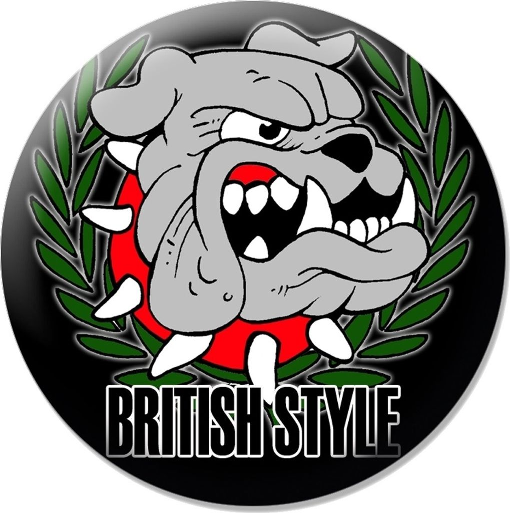 British Style - Logo black, Button
