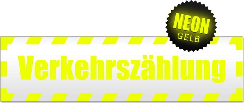 Verkehrszählung gestreift Magnetschild Schild magnetisch