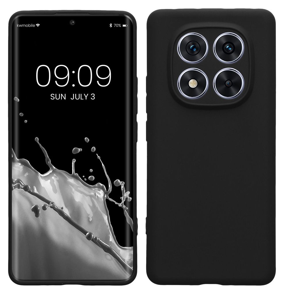 kwmobile Handyhülle für Xiaomi Redmi Note 14 Pro 5G / Poco X7 Hülle - weiches Handy Silikon Case - Schutzhülle Cover - Schwarz matt