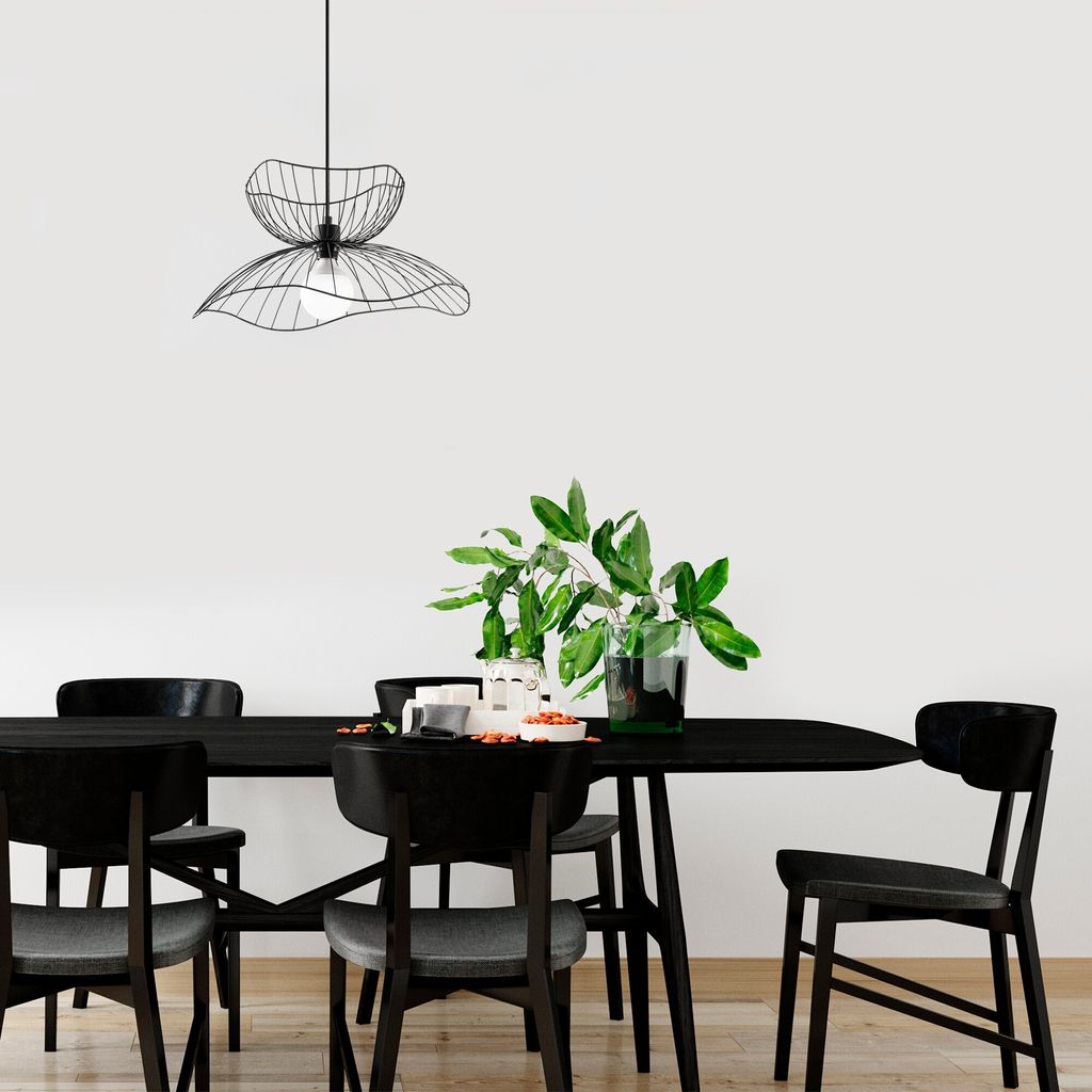 Opviq, Farac - 6390, Kronleuchter, Schwarz, Metall, 50 x 50 x 41 - 121 cm