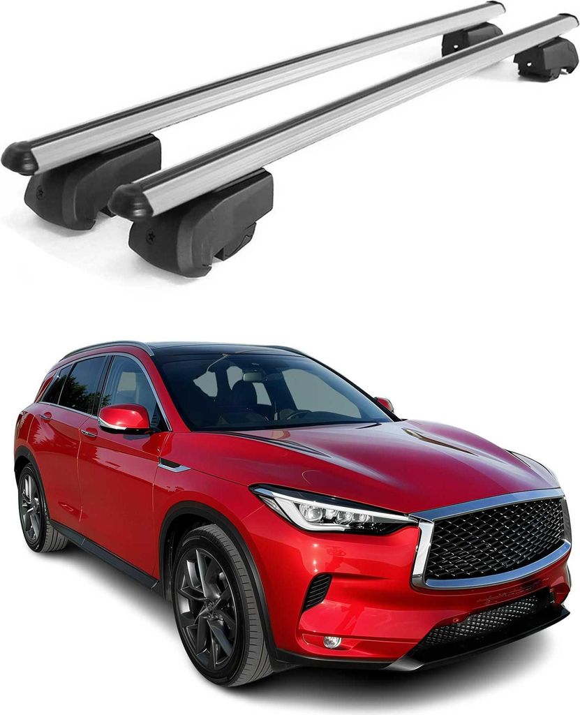 Dachträger Gepäckträger für Infiniti QX50 2014-2017 Querträger ABE Alu Grau
