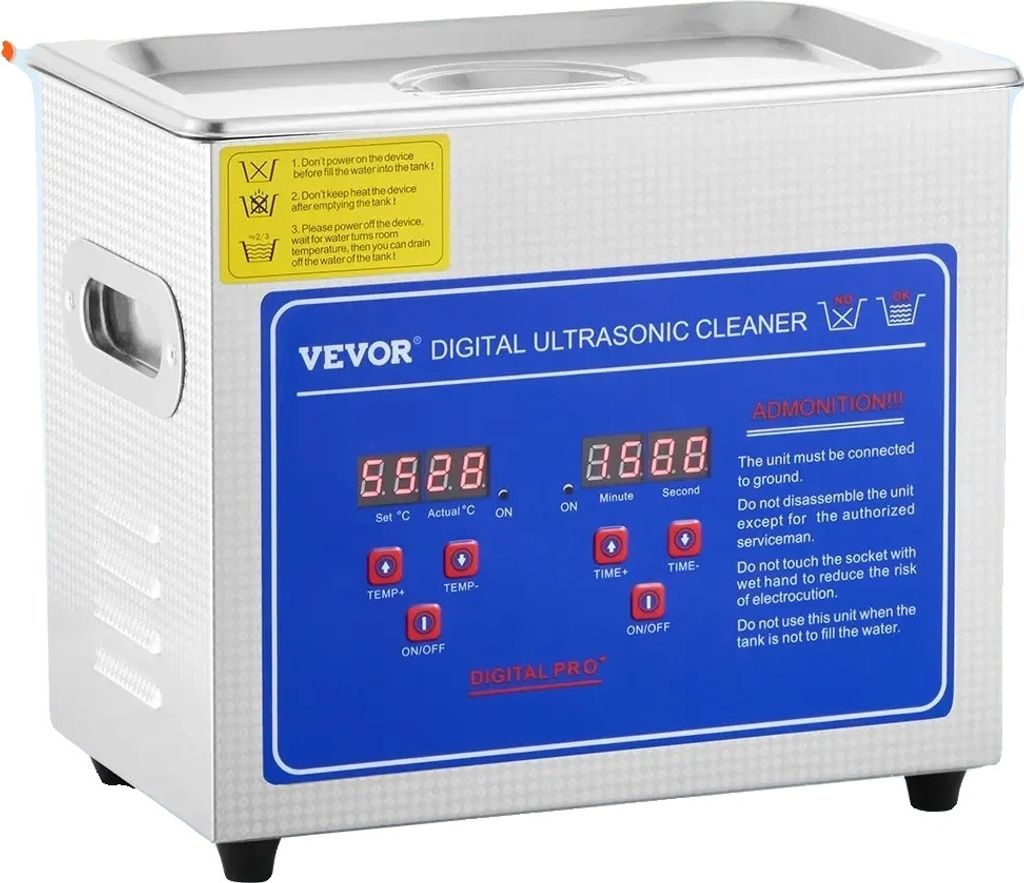 VEVOR Ultraschallreiniger, hohe Ultraschallleistung, große Kapazitätsoptionen, 3L