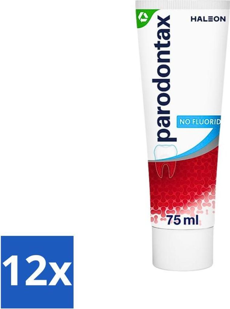 Parodontax - Zahnpasta - Fluoridfrei - 75ml - Vorteilspack - 12 Stücke