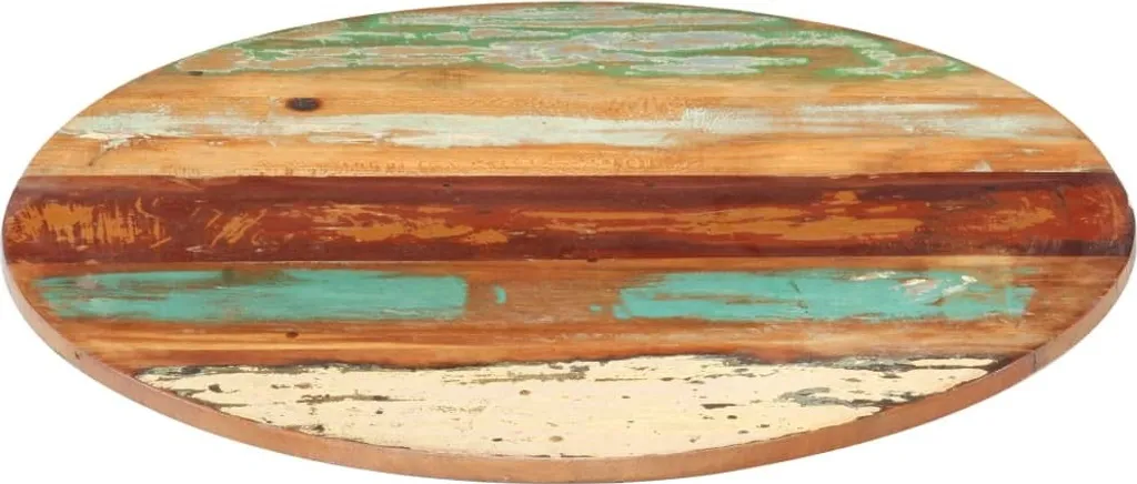 Plateau de Table en Bois Massif 50 cm avec Finition Vieux Bois Brut