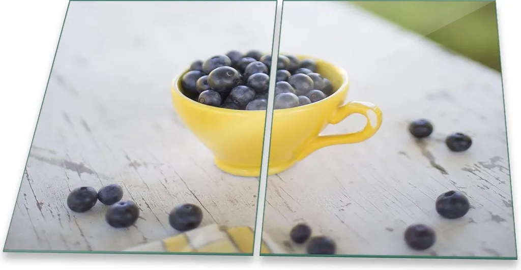 Copri Fornelli Vetro Induzione 40x52 Frutta Blu Set 2 Pezzi