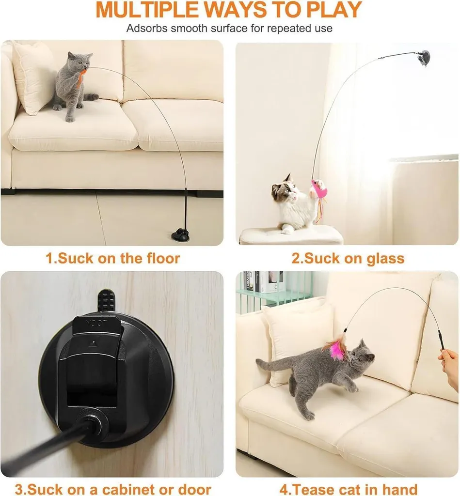 Jouets interactifs pour chats contre l'ennui, kit de 13 pièces - 3