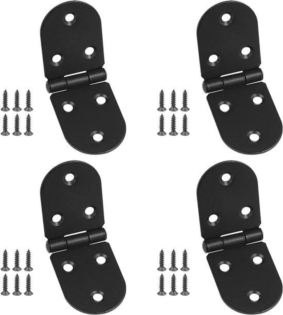 4 Ressorts de Tiroir Semi-circulaires Noirs avec 26 Vis de Fixation