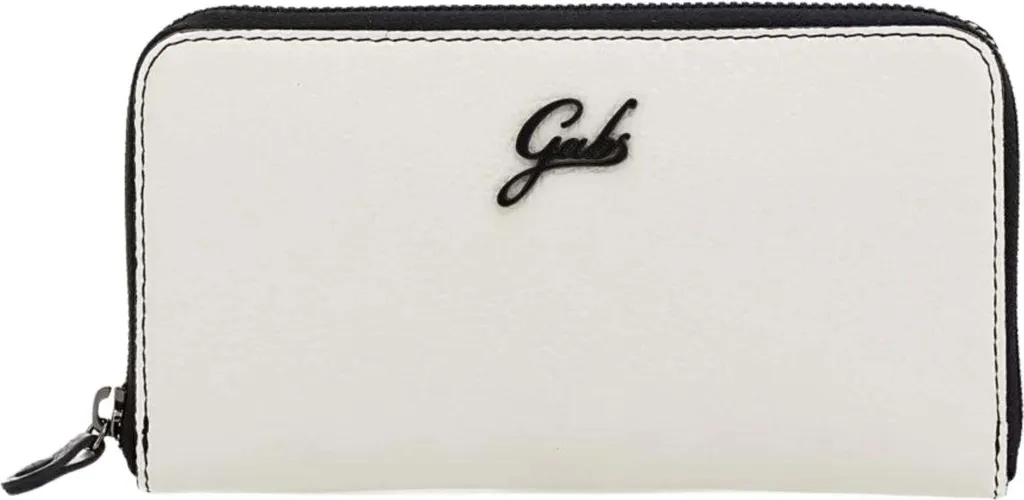 Portefeuille Gabs Gmoney17 Noir en Cuir Crème - Accessoire Chic Italien