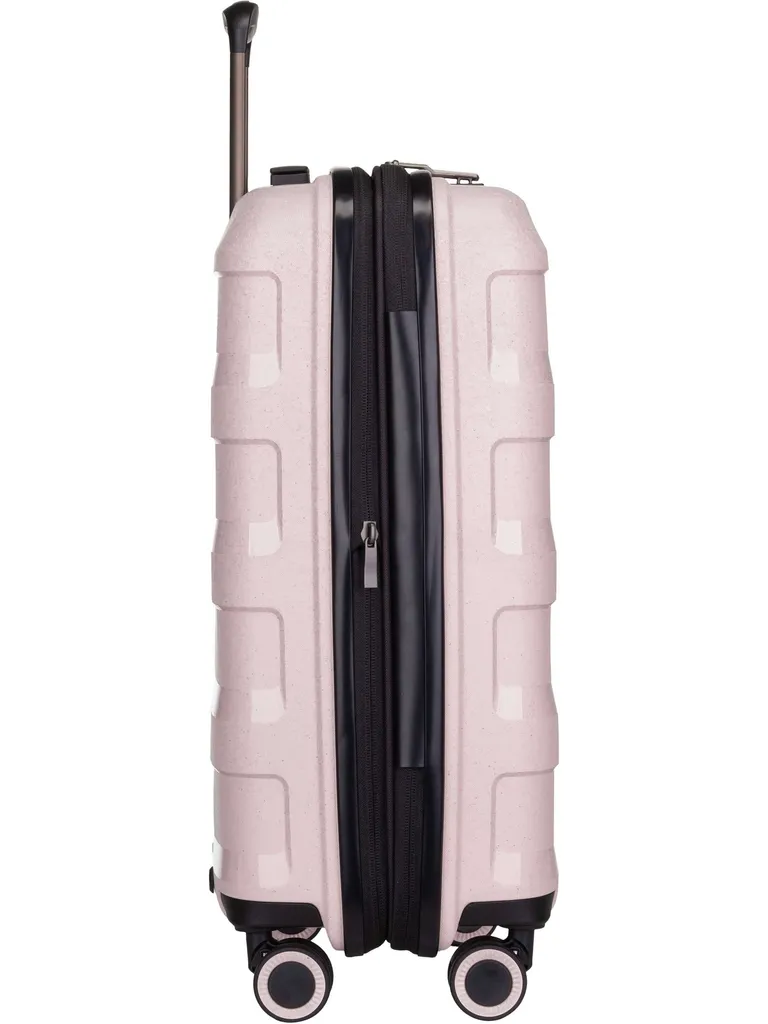 Valise cabine Stratic Straw + EXP TSA Rose 55cm extensible rigide - 23