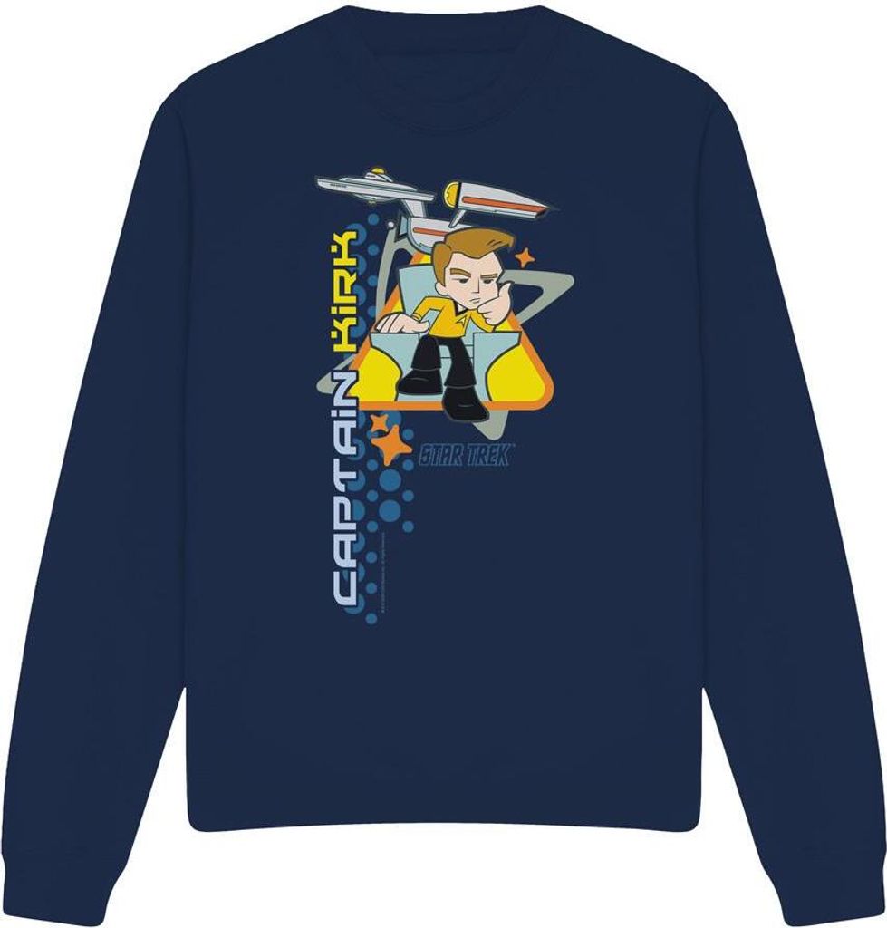 Star Trek Quogs - "Captain's Chair" Sweatshirt für Herren/Damen Uni TV12206 (XL) (Marineblau)
