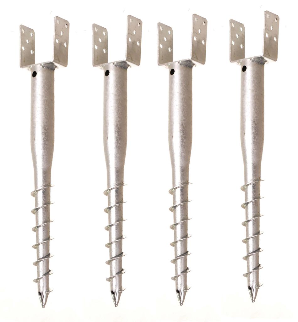 Aqbau® 4er Set U pfostenträger 90 mm zum einschrauben, Produktbild 