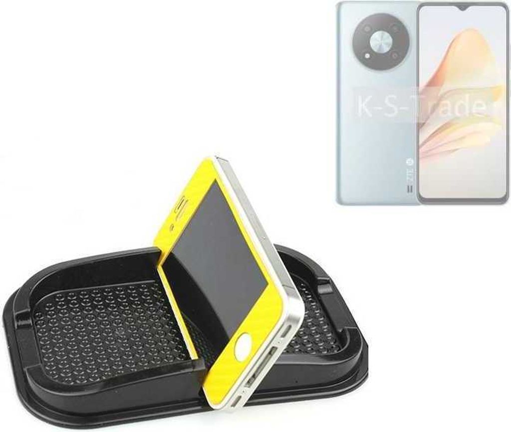 K-S-Trade Auto Anti Rutsch Matte Smartphone-Halter kompatibel mit ZTE Voyage A41 5G Haft Pad Armaturenbrett Handy-Halterung Silikon
