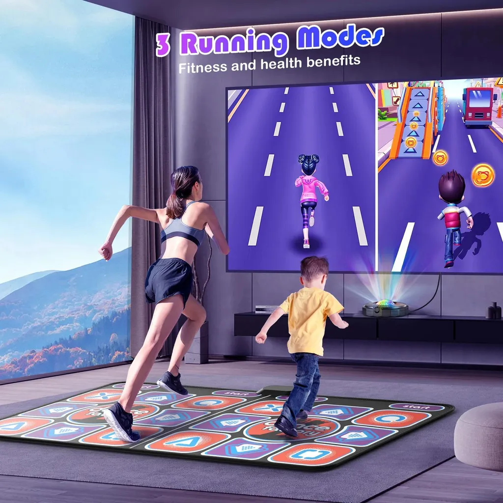 Tapis de danse double AR avec fil et 2 télécommandes pour TV - 4