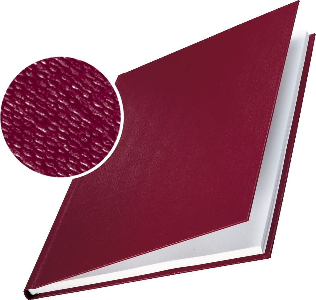 LEITZ Buchbindemappe impressBind A4 7 mm bordeaux Hard Cover 10 Mappen