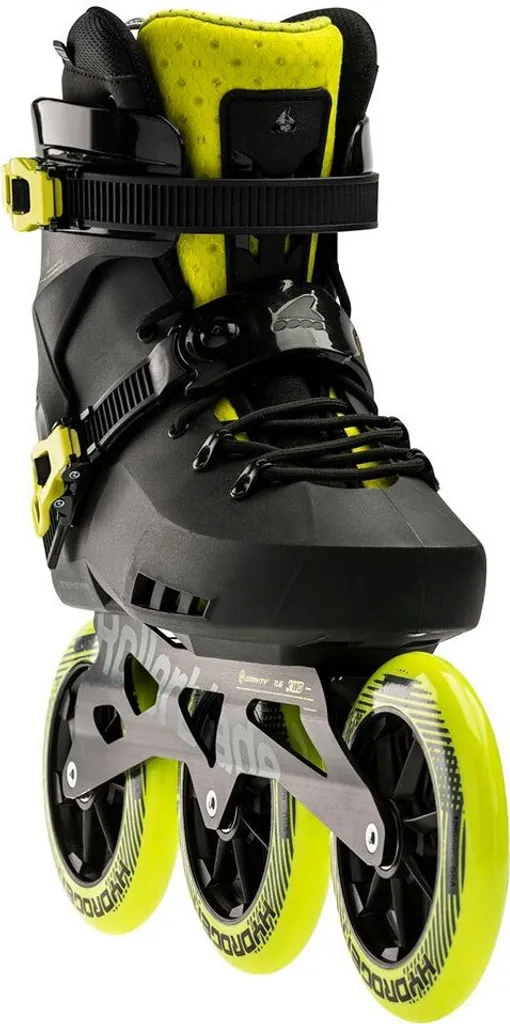 Maxxum 125 Rollerblade jaune noir taille 42 avec roues 125mm hautes
