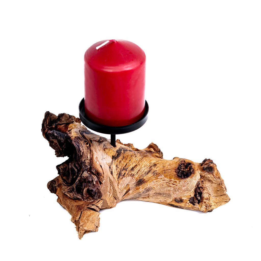 🕯️Echtholzwurzel Kerzenständer - Kerzenhalter auf einer Produktbild 4