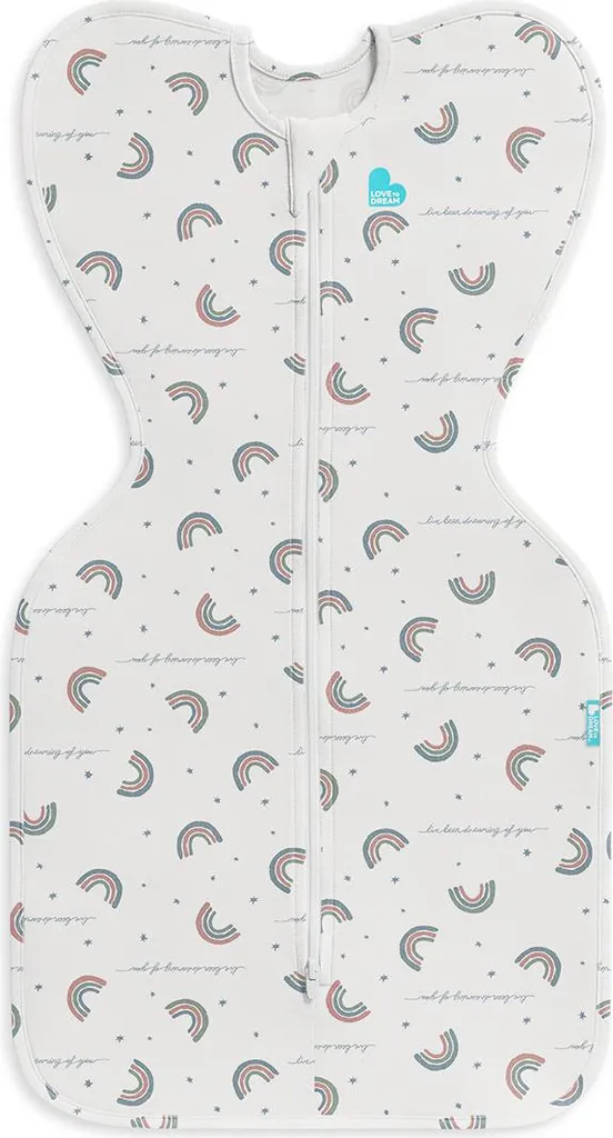Sac d'emmaillotage Love to Dream Swaddle Up Blanc Arc-en-ciel 1.0 TOG