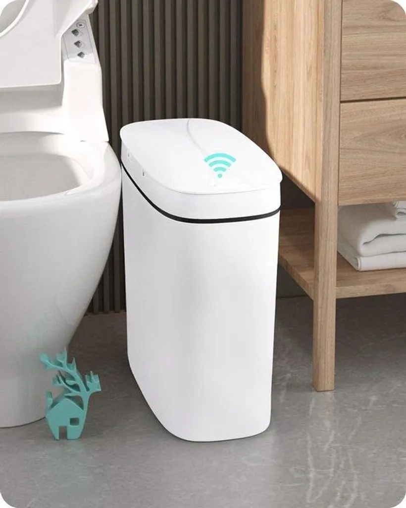 Poubelle de salle de bain 9L capteur infrarouge automatique - Modèle Pure