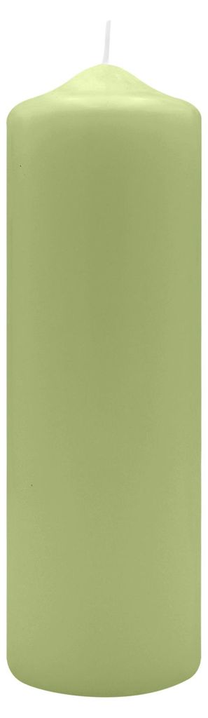 Spitzkopf-Stumpenkerzen Kiwi 250 x Ø 80 mm, 6 Stück