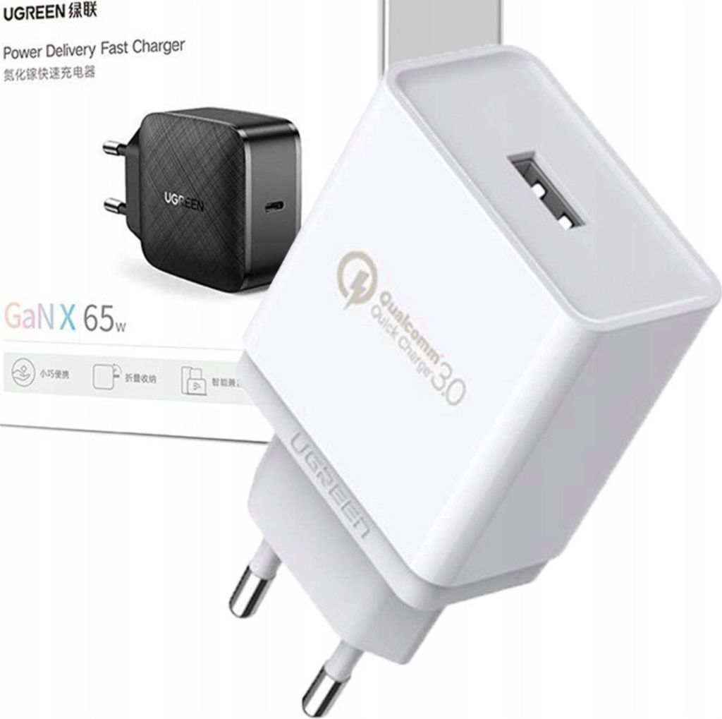 Caricabatterie Ugreen Cd122, Usb-A, Qc3.0, 18W (Bianco) Immagine del prodotto 