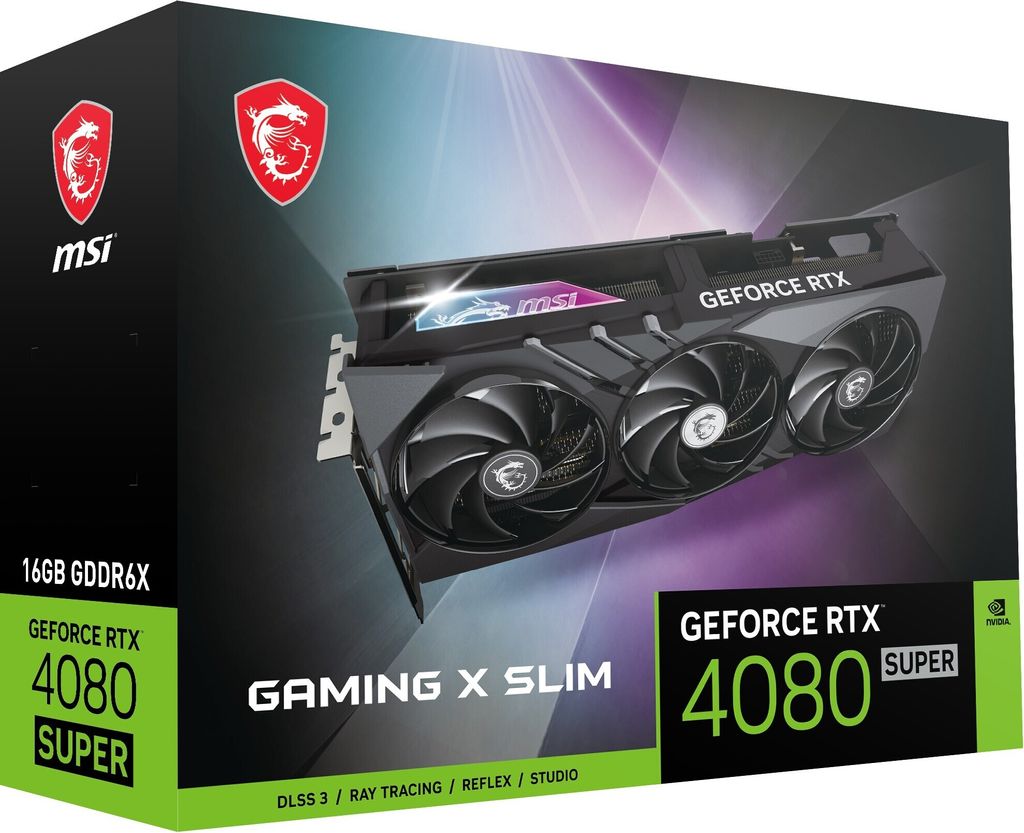 MSI GAMING GeForce RTX 4080 SUPER 16G X SLIM NVIDIA 16 GB Produktbild