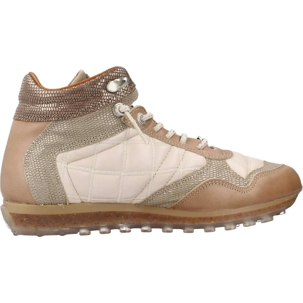 Zapatillas Mujer Cetti C1048chess Brun Clair - Baskets Cuir Premium