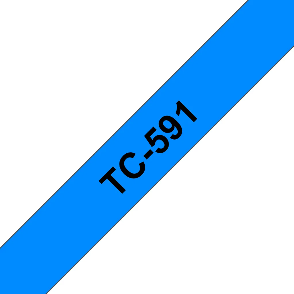 Cartuccia Brother TC591 9mm Nero/Blu per Ambienti Difficili - Originale