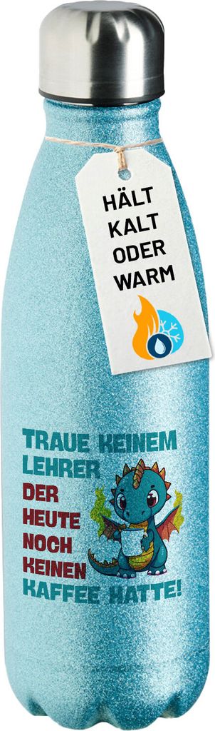 Huuraa Trinkflasche Lehrer trauen noch keinen Kaffee hatte 500ml Blue Edelstahl Wasserflasche Trinkflasche Geschenkidee