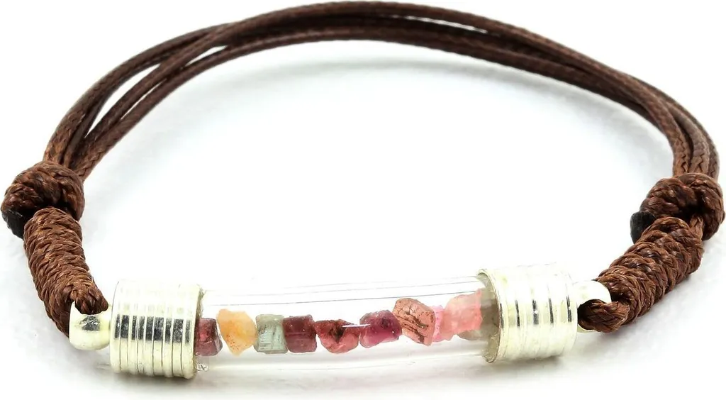 Bracelet tourmaline multicolore brute - Pierres de protection et éclat
