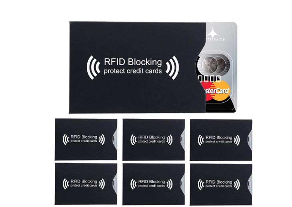 10x RFID Schutzhülle Blocker NFC Datenschutz Abschirmung EC Karte Kreditkarte 