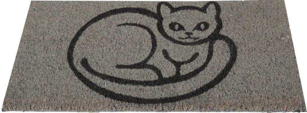 Bestlivings Fußmatte Kokos Schuhabtreter Frontmatte 25x50cm ( Katze )