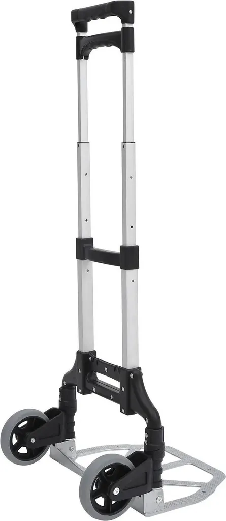 Chariot de manutention pliable 70kg en alu léger 41x38,5x100 cm gris