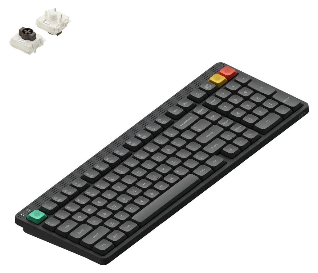 NuPhy Node 100 Kabellose Mechanische Tastatur Low Profile, ANSI US, Bluetooth, 2.4GHz,USB-C, Ink Gray, Brown nano