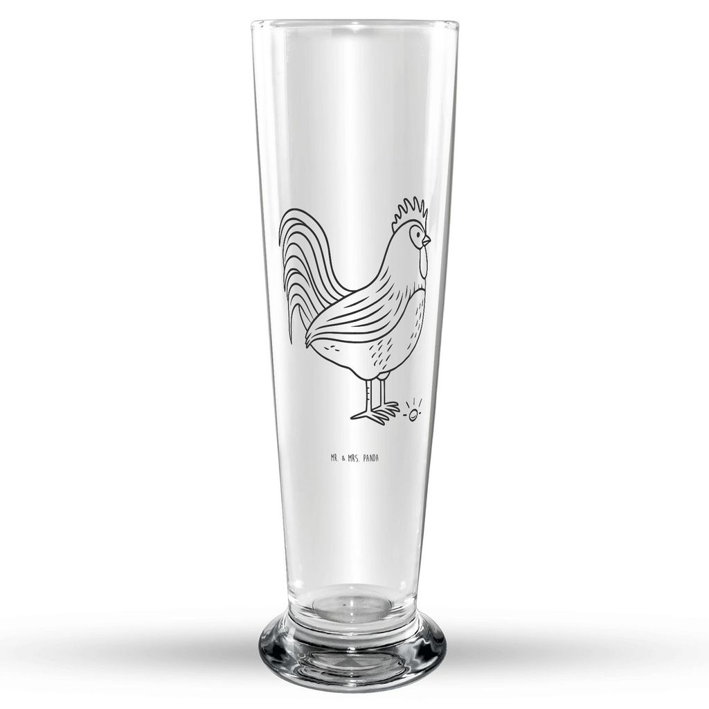 Mr. & Mrs. Panda Bierglas Hahn Korn - Transparent - Geschenk, Henne, Glasbierglas, Bier Glas, Glasbecher, Bauernhof, Bierbecher, Trinkglas, Natur, ...