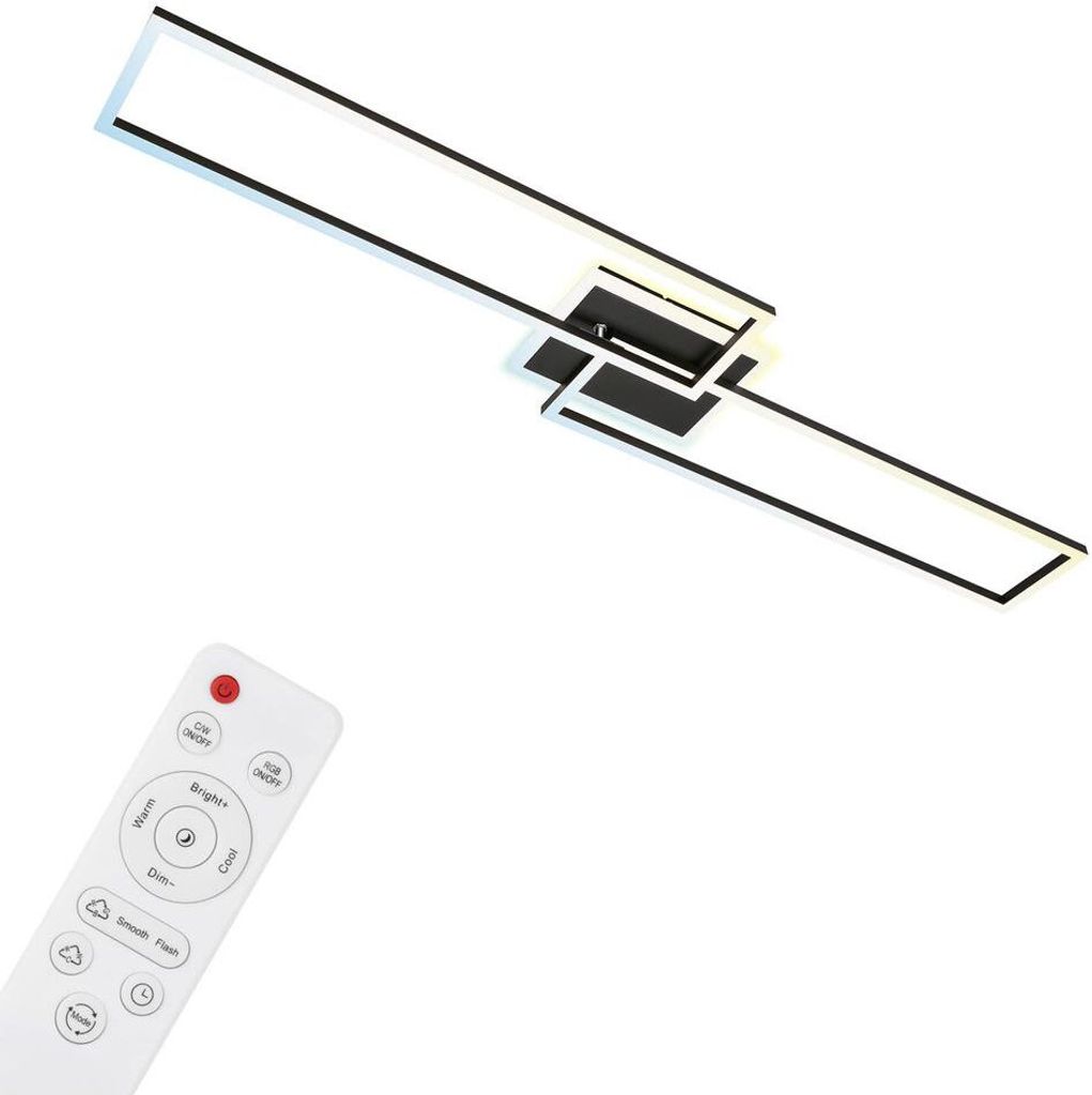 LED Deckenleuchte CCT WiFi Bluetooth App 40W schwarz Produktbild 