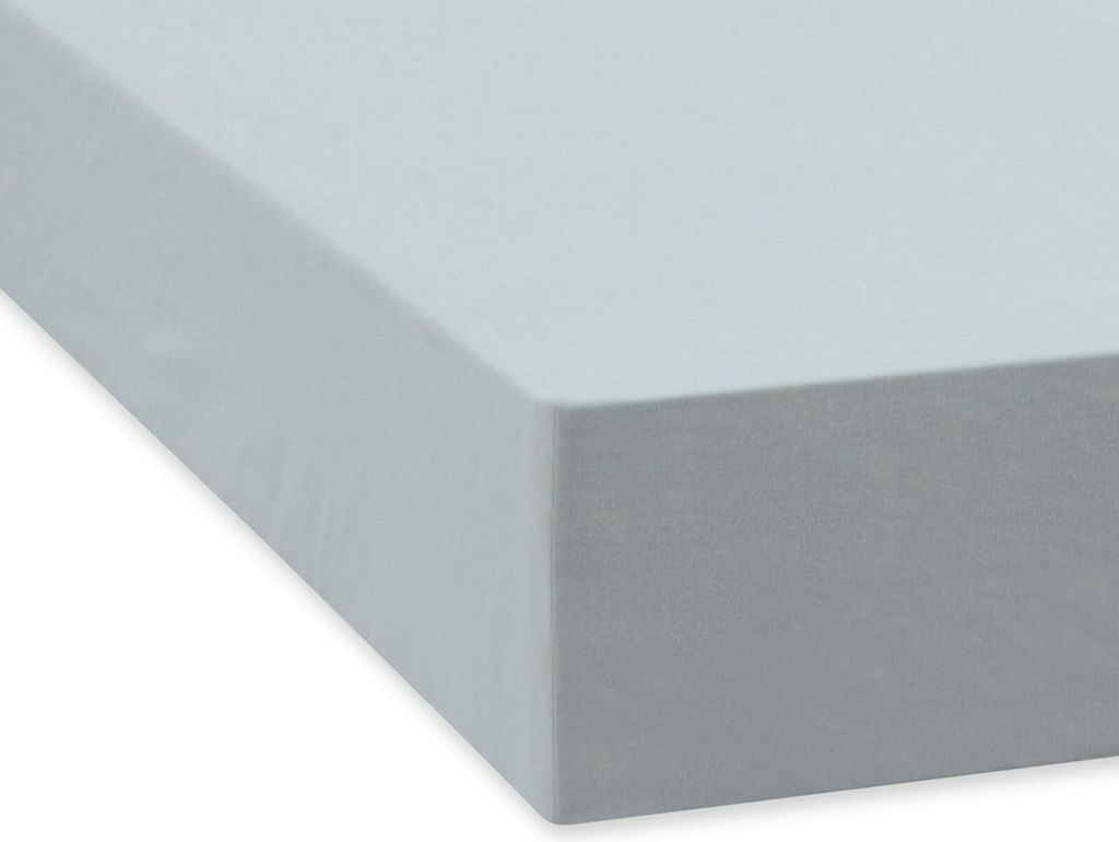 Traumschlaf Feinbiber Spannbettlaken 100x220 cm silber