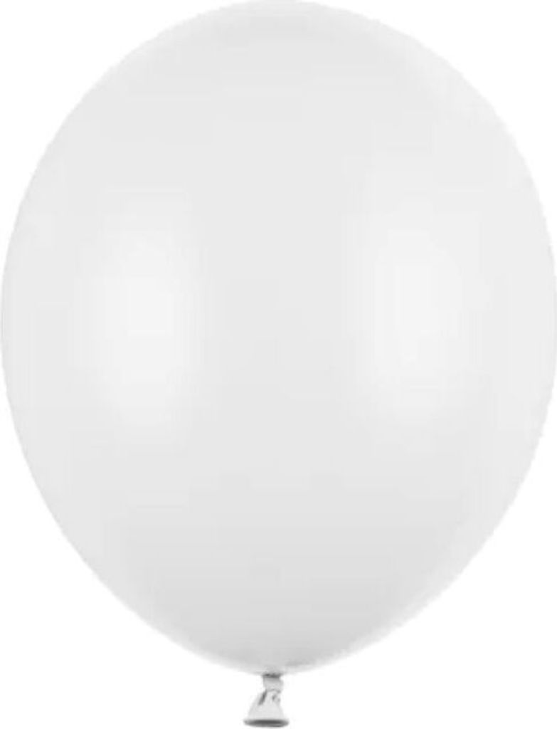 Pastellweiße Geburtstagsballons 12 cm, 100 Stück. Produktbild 
