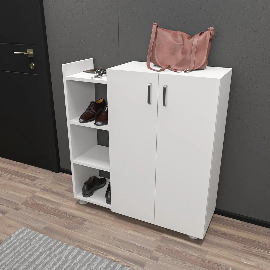 Rangement Chaussures Gain de Place Asus DCD Blanc 95x90 cm Skye Decor