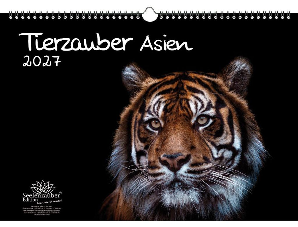 Tierzauber Asien DIN A3 Kalender für 2027 Tiere Wald Natur Baum - Seelenzauber