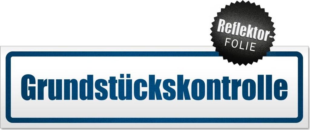 Grundstückskontrolle Magnetschild Schild magnetisch
