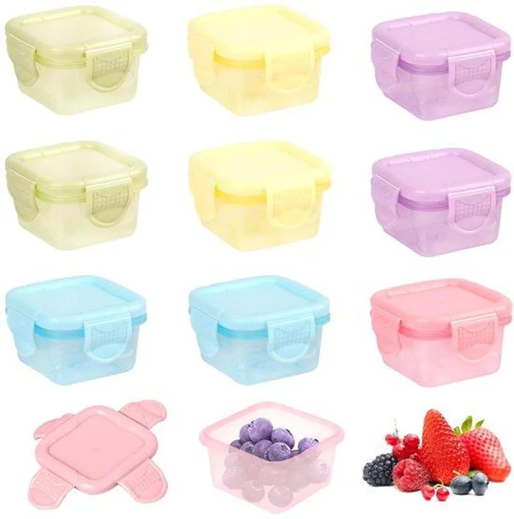 Boîtes de conservation hermétiques colorées pour cuisine - Set de 10
